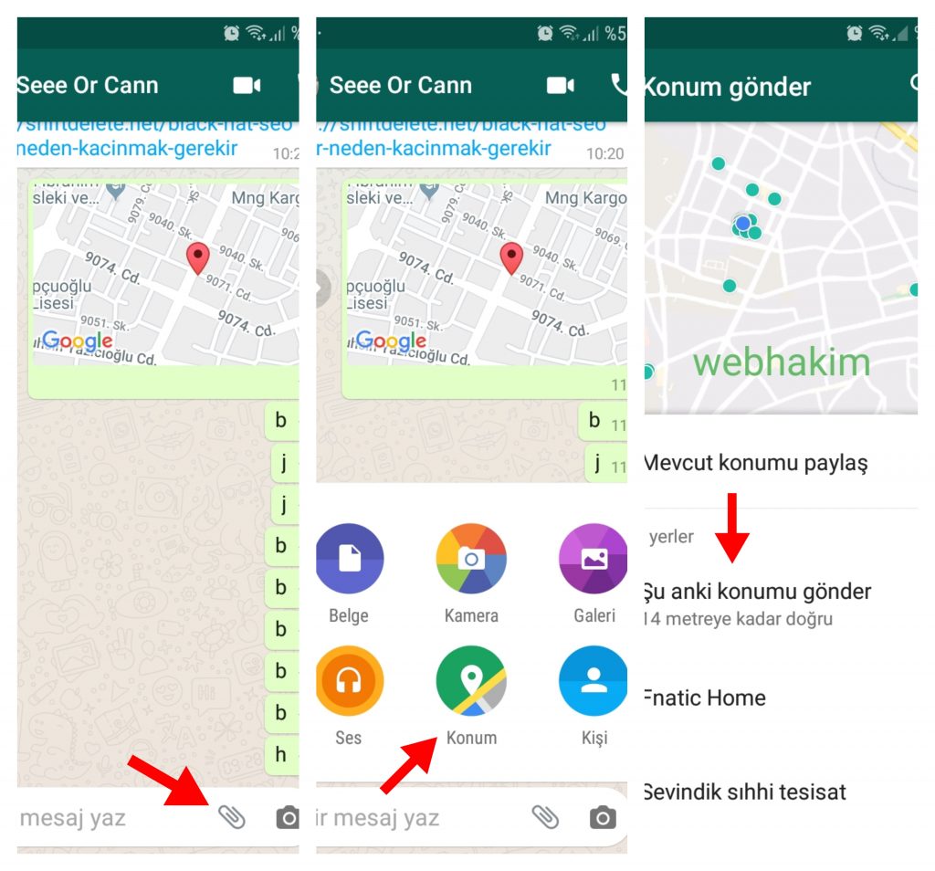 whatsapptan konum atma webhakim